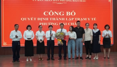 CÔNG BỐ QUYẾT ĐỊNH THÀNH LẬP TRẠM Y TẾ PHƯỜNG HẢI CHÂU