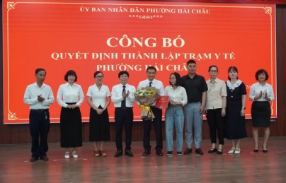 CÔNG BỐ QUYẾT ĐỊNH THÀNH LẬP TRẠM Y TẾ PHƯỜNG HẢI CHÂU