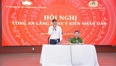 CÔNG AN PHƯỜNG HẢI CHÂU LẮNG NGHE, GIẢI ĐÁP Ý KIẾN NHÂN DÂN