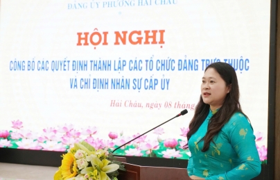 Công bố, trao quyết định thành lập các tổ chức đảng trực thuộc phường Hải Châu