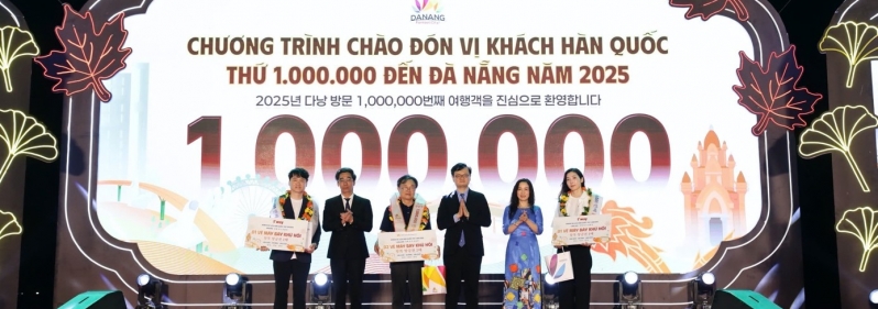 Đà Nẵng chào đón vị khách Hàn Quốc thứ 1 triệu trong năm 2025