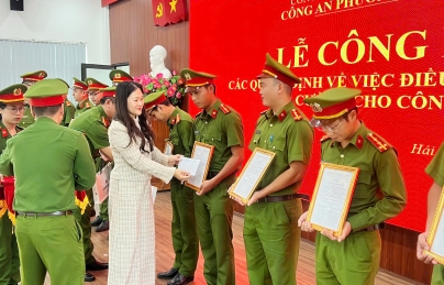 CÔNG AN PHƯỜNG HẢI CHÂU CÔNG BỐ QUYẾT ĐỊNH ĐIỀU ĐỘNG CÁN BỘ TĂNG CƯỜNG CÔNG AN XÃ