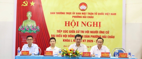 Bản tin Hội nghị tiếp xúc cử tri của Ứng viên HĐND phường Hải Châu tối 6/3 Bản tin Hội nghị tiếp xúc cử tri của Ứng viên HĐND phường Hải Châu tối 6/3
