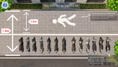 Phân định vỉa hè dưới 4m, ưu tiên tuyệt đối cho người đi bộ Phân định vỉa hè dưới 4m, ưu tiên tuyệt đối cho người đi bộ