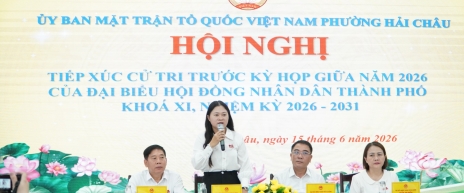 TỔ ĐẠI BIỂU SỐ 1 HĐND THÀNH PHỐ ĐÀ NẴNG TIẾP XÚC CỬ TRI TẠI PHƯỜNG HẢI CHÂU TỔ ĐẠI BIỂU SỐ 1 HĐND THÀNH PHỐ ĐÀ NẴNG TIẾP XÚC CỬ TRI TẠI PHƯỜNG HẢI CHÂU
