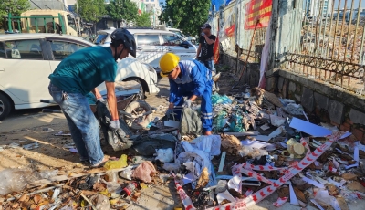 HẢI CHÂU RA QUÂN TỔNG DỌN VỆ SINH MÔI TRƯỜNG TUYẾN ĐƯỜNG CHI LĂNG