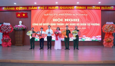 PHƯỜNG HẢI CHÂU CÔNG BỐ QUYẾT ĐỊNH THÀNH LẬP ĐẢNG BỘ QUÂN SỰ PHƯỜNG, NHIỆM KỲ 2025–2030 PHƯỜNG HẢI CHÂU CÔNG BỐ QUYẾT ĐỊNH THÀNH LẬP ĐẢNG BỘ QUÂN SỰ PHƯỜNG, NHIỆM KỲ 2025–2030