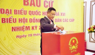 Lãnh đạo thành phố dự khai mạc và bỏ phiếu bầu cử tại phường Hải Châu Lãnh đạo thành phố dự khai mạc và bỏ phiếu bầu cử tại phường Hải Châu